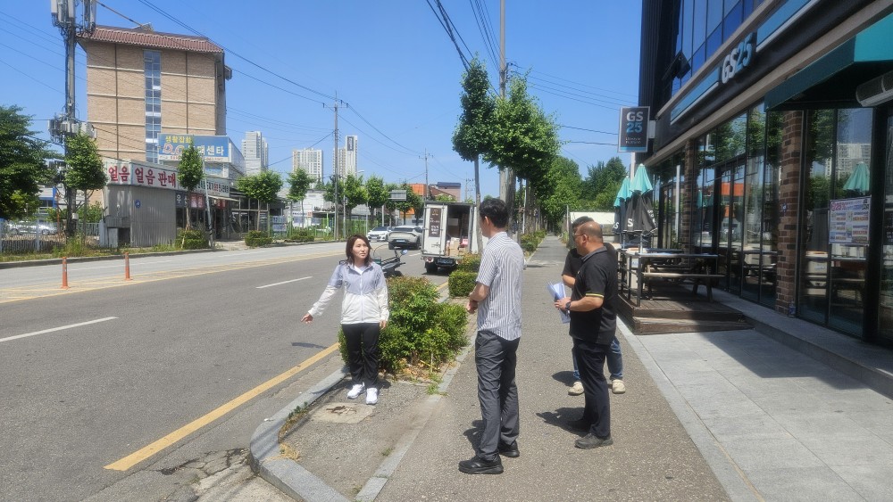 익산시의회 이중선 의원,  마동 상습 침수구간 하수맨홀 등의 설치를 위한 현장 점검 나서