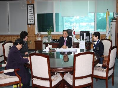 한국걸스카우트 전북연맹 회장단 익산시의회 의장실 내방